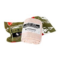 Flat Emergency Trauma Dressing (ETD) - 4 in. - showing package and end