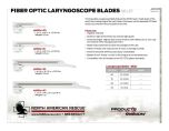 Fiber Optic Laryngoscope Blades Miller Product Information Sheet