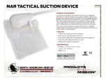Tactical Suction Device Product Information Sheet