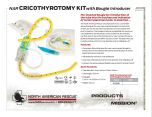 NAR Cricothyrotomy Kit with Bougie Introducer Product Information Sheet