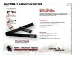 Raptor IV Securing Device Product Information Sheet