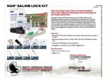 Saline Lock Kit Product Information Sheet