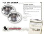 Fox Eye Shield With Garter Product Information Sheet
