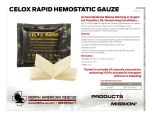 Celox Rapid Hemostatic Gauze Product Information Sheet