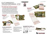ETD - Flat Emergency Trauma Dressing Product Information Sheet