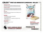 Celox First Aid Hemostatic Dressing (Rolled) - Product Information Sheet