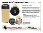 Pelican Golden Hour ONE-F Container - Product Information Sheet