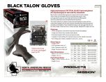 Black Talon Gloves Product Information Sheet