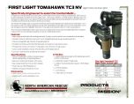 First Light Tomahawk TC3 Night Vision Tactical Light - Product Information Sheet
