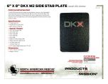 6 in. x 8 in. DKX M2 Side Stab Plate Level IIIA Armor - Product Information Sheet
