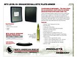 M7X Level III+ Enhanced Ballistic Plate Armor Product Information Sheet