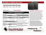 M3 Level III+ Ballistic Plate Armor Data Sheet