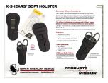 X-Shears Soft Holster Product Information Sheet