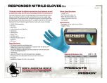 Responder Nitrile Gloves - Blue - Product Information Sheet