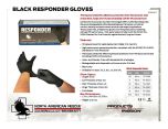 Responder Nitrile Gloves - Black - Product Information Sheet