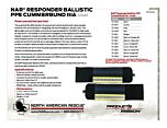 NAR Responder Ballistic PPE Cummerbund IIA - Small - Product Information Sheet