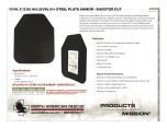10 in. x 12 in. NIJ Level III+ Steel Plate Armor - Shooter Cut - Product Information Sheet