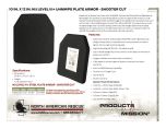 10 in. x 12 in. NIJ Level III+ UHMWPE Plate Armor - Shooter Cut - Product Information Sheet