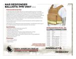 NAR Responder Ballistic PPE Vest - Slick - Product Information Sheet