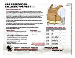 NAR Responder Ballistic PPE Vest - Slick - Product Information Sheet