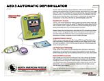ZOLL AED 3 Automatic Defibrillator - Product Information Sheet