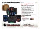 Medic Trauma Pack BAG ONLY Product Information Sheet