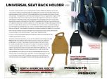 Universal Seat Back Holder Product Information Sheet