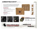 Lumbar First Aid Kit (Bag Only) - Product Information Sheet