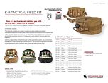 K-9 Tactical Field Kit - Pod Information Sheet