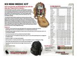 K9 Mini Medic Kit Product Information Sheet