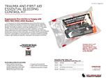 Trauma and First Aid Essential Bleeding Control Kit - Product Information Sheet