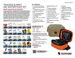 Trauma and First Aid Watertight Kit - Product Information Sheet
