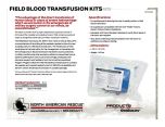 Field Blood Transfusion Kits - Product Information Sheet