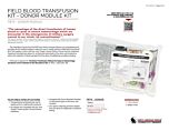 Field Blood Transfusion Kit FBTK - Donor Module - Product Information Sheet