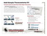 NAR Simple Thoracostomy Kit Product Information Sheet