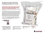Quantum Field Blood Transfusion Kit Product Information Sheet