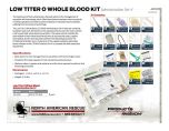 Low Titer O Whole Blood LTOWB Administration Set-V - Product Information Sheet