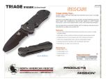 Benchmade Triage 916SBK Product Information Sheet