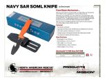 Benchmade SAR Knife Product Information Sheet