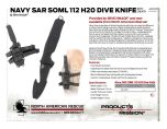 BENCHMADE 112 H2O DIVE KNIFE W/ SHEATH - PRODUCT INFORMATION SHEET