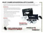 Wiley X Saber Advanced Ballistic Glasses - Clear Lens - Product Information Sheet