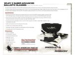 Wiley X Saber Advanced Ballistic Glasses - Product Information Sheet