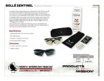 bollé Sentinel Tactical Glasses - Product Information Sheet