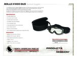 Bolle X1000 Duo Tactical Goggles - Product Information Sheet