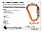 Auto-Lock Carabiner - PIRATE - Product Information Sheet