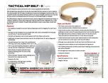 Tactical Hip Belt - II - Coyote - Product Information Sheet