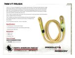 7mm VT Prusik - Product Information Sheet