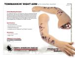 TOMManikin Right Arm With Shrapnel Injuries - Product Information Sheet