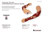 TechLine Trauma TOMManikin Left Arm w/ Burns - Product Information Sheet