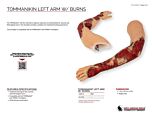 TOMManikin Left Arm w/ Burns - Product Information Sheet